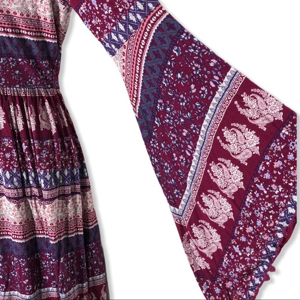 BONGO bell sleeve boho dress | M - Picture 6 of 9